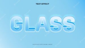 Editable frosted glass text effect