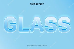 Editable frosted glass text effect