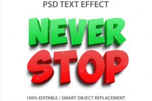 Editable text effect never stop