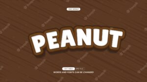 Editable vector peanut text effect