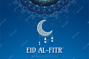 Eid al fitr blue background
