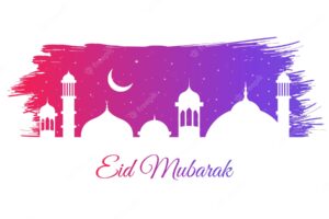 Eid festival celebration white background with gradient shape
