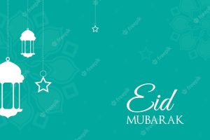 Eid mubarak greeting card template design