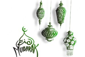 Eid mubarak muslim festival background design