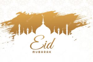 Eid mubarak muslim festival card