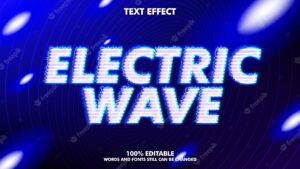 Electric wave editable text effect