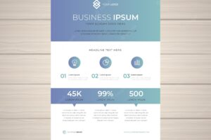 Elegant business flyer template with abstract style