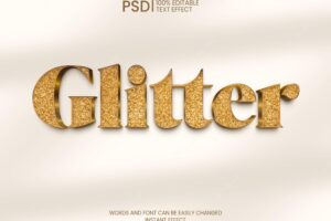 Elegant glitter text effect