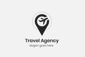 Elegant minimal travel logo design for brand