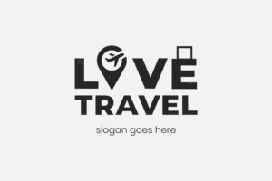 Elegant minimal travel logo design for brand