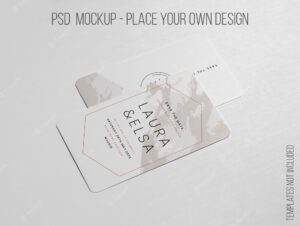 Elegant minimalistic layout of business card mockup