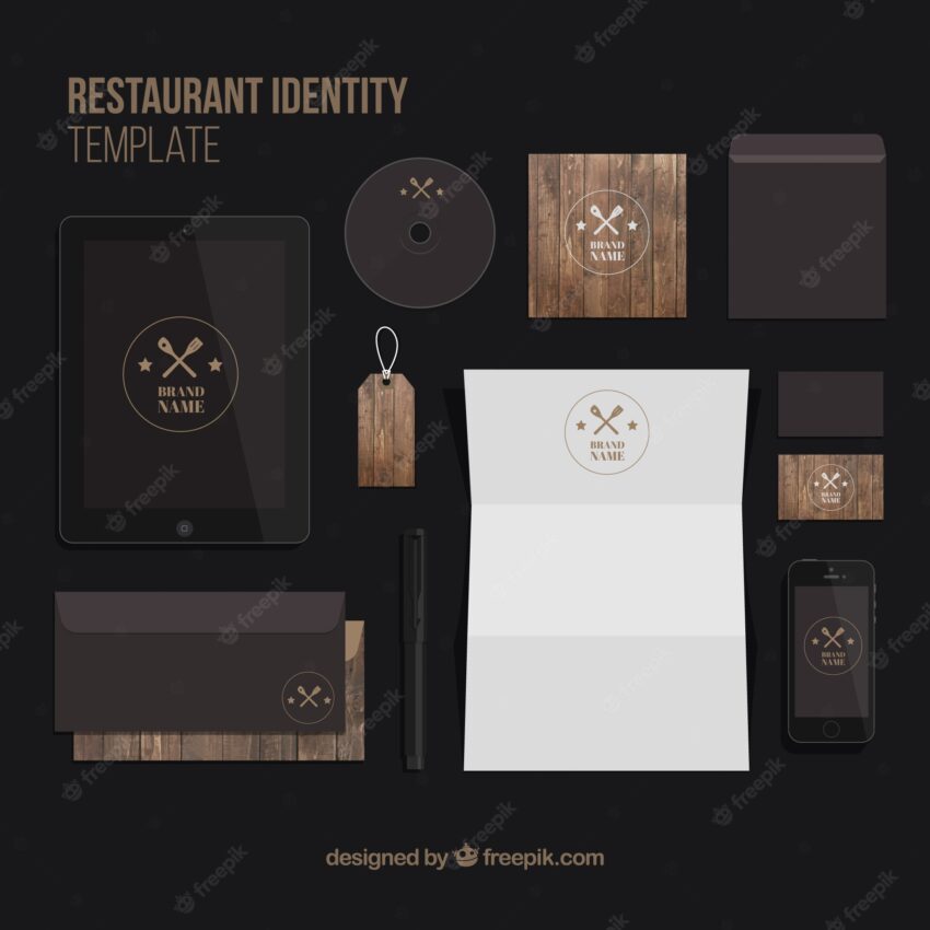 Elegant restaurant identity template