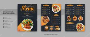 Elegant restaurant menu design template