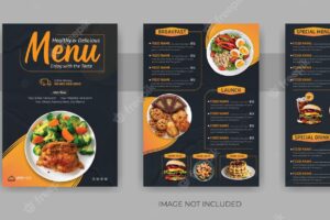 Elegant restaurant menu design template