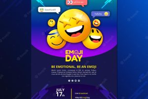 Emoji day print template