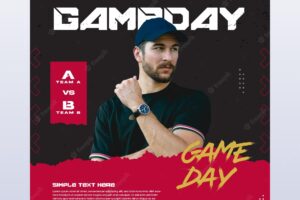 Esport gameday social media instagram post banner template
