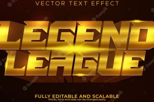 Esport legend text effect editable game and gold text style