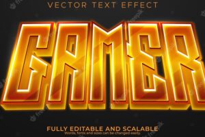 Esport text effect editable gamer and neon text style
