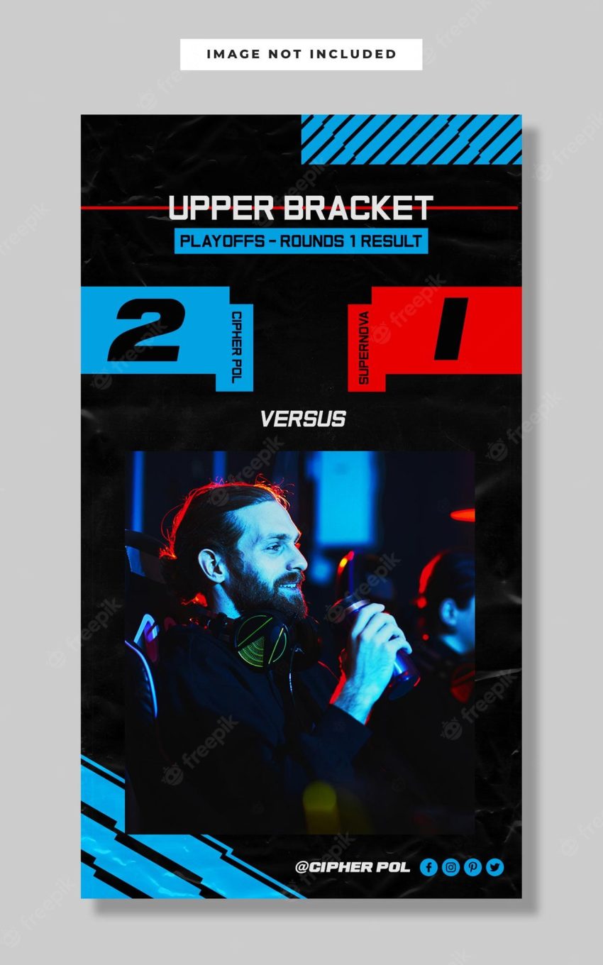 Esports match promotion social media instagram story template