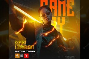 Esports tournament event social media and flyer template