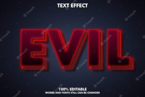 Evil text effect - creepy text style