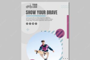 Extreme sport poster template
