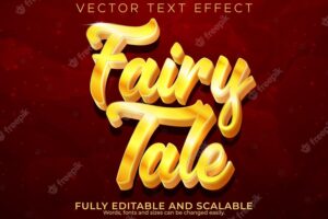 Fairy tale text effect editable magic and kids text style