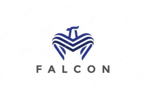 Falcon logo  linear style