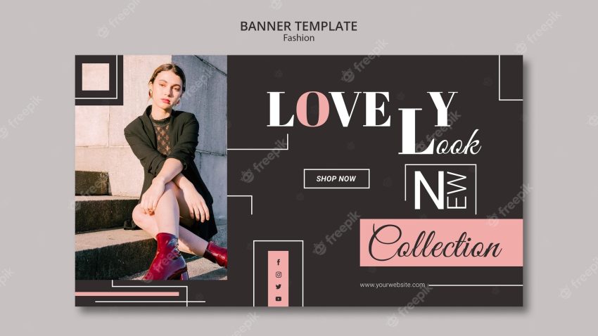 Fashion concept banner template design
