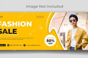 Fashion sale social media facebook and web cover template