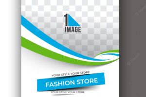 Fashion store a4 business brochure flyer poster design template.