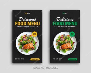 Fast food banners design eps