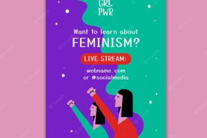 Feminism flyer template