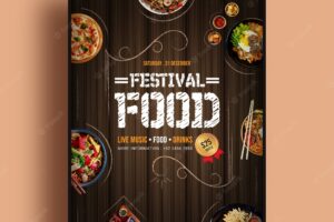 Festival food   banner template
