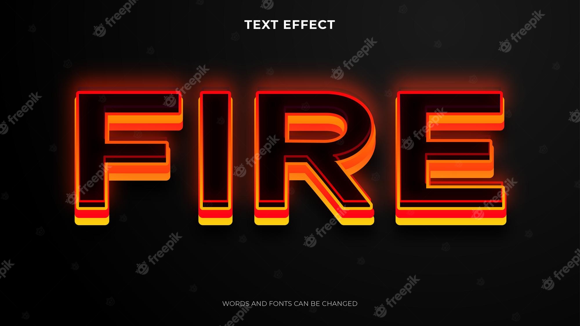 Fire style 3d text effect - Stokverse