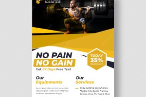 Fitness flyer template