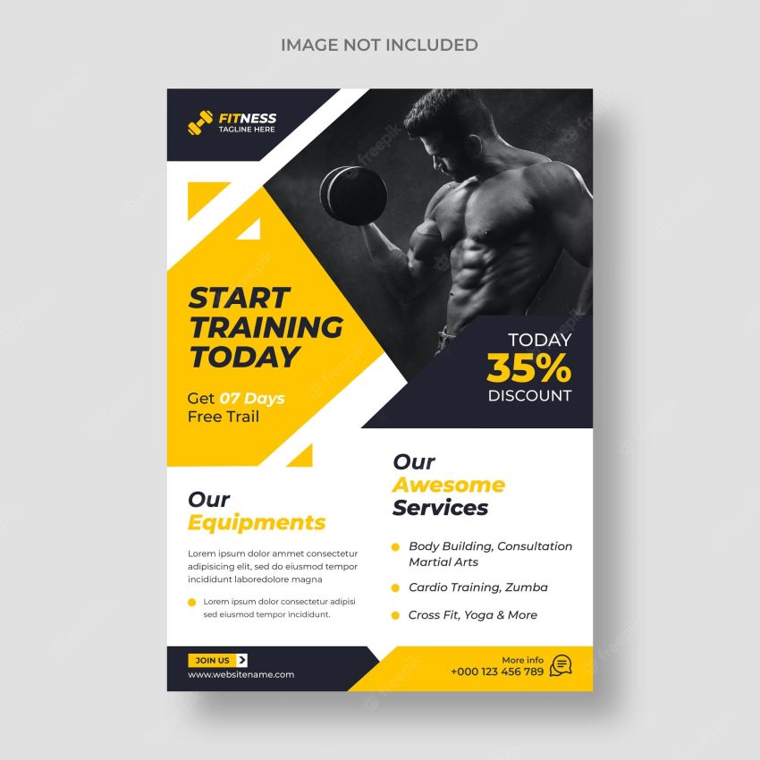 Fitness flyer template