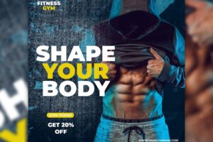 Fitness gym flyer social media post