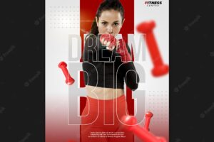 Fitness lifestyle flyer template