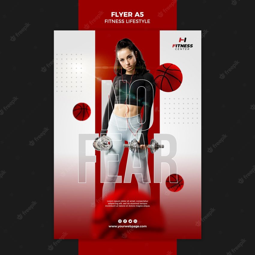 Fitness lifestyle template flyer