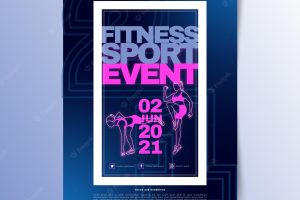 Fitness sport event stationery template