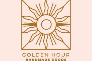 Flat design boho sun logo