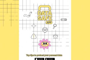 Flat design data privacy template