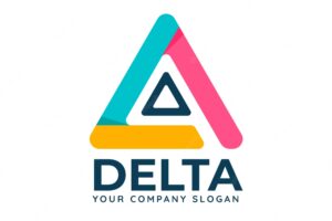 Flat design delta logo template
