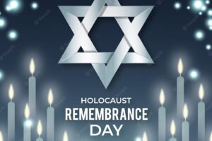 Flat design international holocaust remembrance day