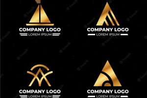 Flat design a logos set