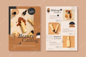 Flat design product catalog brochure