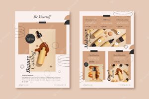 Flat design product catalog brochure