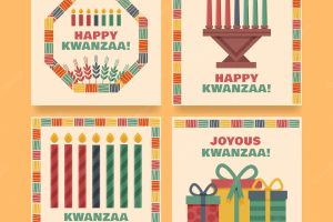 Flat kwanzaa instagram posts collection