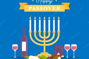 Flat passover (pesach) concept